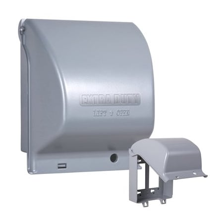 Raco Electrical Box Cover, 2 Gangs Gang, Aluminum, In-Use Cover Type MX6200